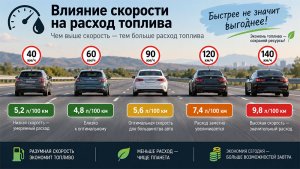 Влияние скорости на расход топлива: физика и практика - фото